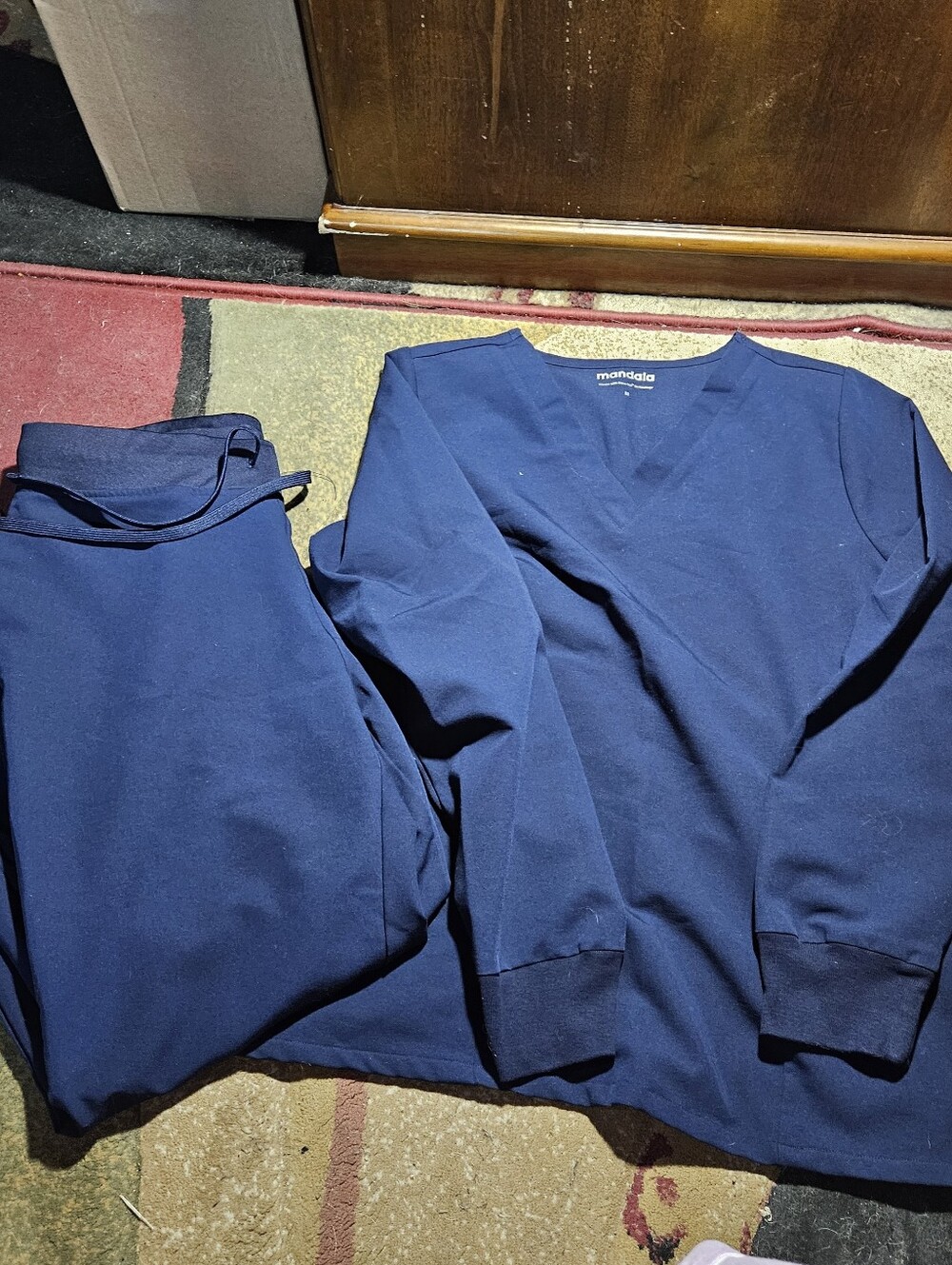 Long Sleeve Mandala Scrub Set